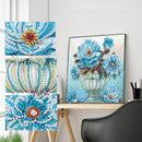 30 x 30cm Square Embroidery Cross Stitch DIY Flower Vase Diamond Painting Decor