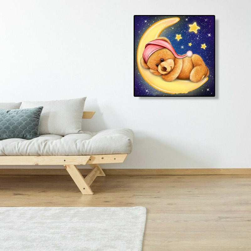 5D DIY Full Drill Diamond Painting Moon Bear Cross Stitch Embroidery Craft