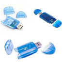 USB 2.0 Memory Card Reader Writer Adapter for S D MMC SDHC TF Card UP To 64G.ES