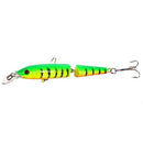Set of Grass green,green,dark green,orange,blue Multi Jointed Plastic Fishi T3B9