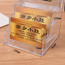 4 Pocket Desktop Clear Acrylic Business Card Holder Countertop Display Stand FT