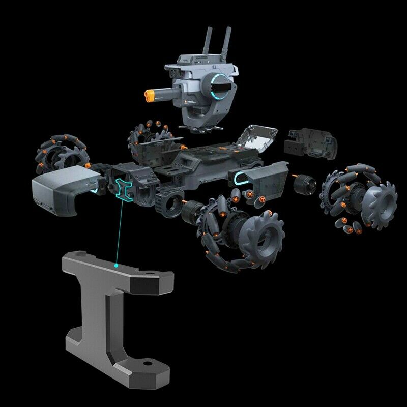 Black for DJI RoboMaster S1 Front Axle X Arm Educational Robot Aluminium Al E4C2