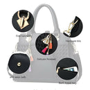 Women Handbags Ladies Purses Satchel Shoulder Bags Tote Bag(Black) E4D3