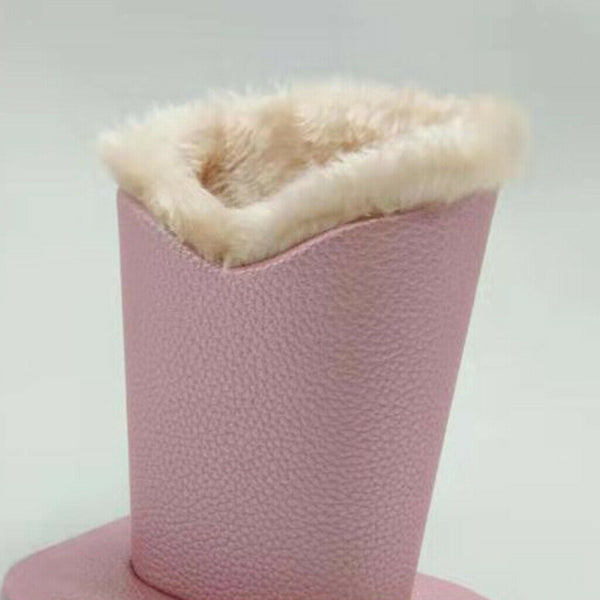 Anti scratch Plush Eyeglasses Holder Stand Protective Glasses Case  Pink