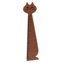 2 pcs 15 cm Wood Straight Ruler Beautiful Cat Form Ruler for Kids School (B M7D4