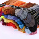 100x Polyester Mix Colors Embroidery Cross Stitch Sewing Skeins Floss Thread Kit