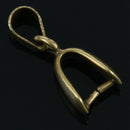 25 Bronze Tone Pinch Clip Bail Beads 17x7mm(5/8x1/4 inch) S7Y9