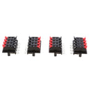 4x 8 Way 2 Row Push Release Connector Plate Stereo Speaker Terminal
