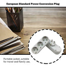Portable 3 Socket 16A 250V EU Plug 1 to 3 Socket Adapter Converter Outlet