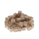 50pcs Blank Wooden Cubes Unfinished Wood Blocks for Art Crafts and Carving