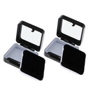 2pcs Jewelry Display Box With Glass Lid Loose Diamond Bead Jewelry Show Case
