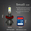 H8/H9/H11 LED Headlight Bulb 6000k 4800LM Monochrome Two-Color Flashing Fog Ligh