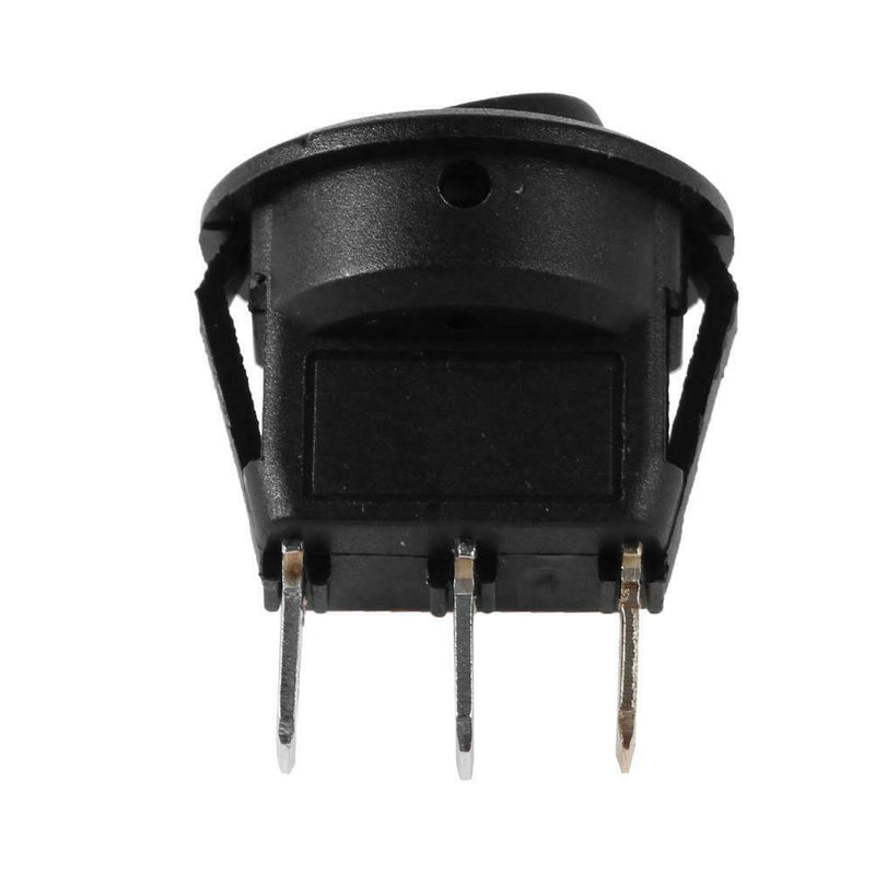 20A 12V 3 Pin Car Auto Boat On Off Round Dot LED Rocker Toggle Switch(Blue)