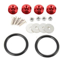 Quick Release Fasteners For Car Bumpers Trunk Fender Hatch Lids Kit (Red) M