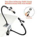 Two Claw Soldering Table Clamp Multifunctional Vise Iron Holder Aluminum Alloy