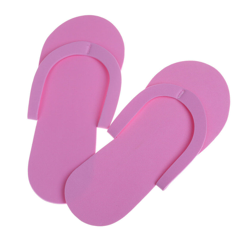 Fashion 12 Pair Disposable Foam Slippers High Quality Foam Pedicure Slipp RGBX