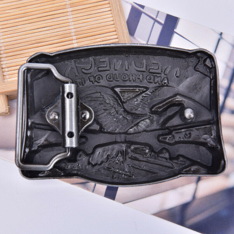 Western Steer Eagle Platinum Color Beauty Cowboy Rodeo Style Belt BuckleB Bj