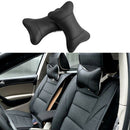 Travel Car Auto Seat Head Neck Rest Leather Cushion Pad HeadRest Bone Pillow