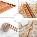 36PCS Wooden Bamboo Homehold Knitting Needles for Sweater Crochet Beginner