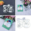 Snowman Couple Cutting Dies Stencil DIY Scrapbook Cards Embossing Album L9V9