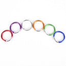 6Pcs Aluminum Alloy Clip Hanging Buckle Circle Round Carabiner Hook Keychain JR