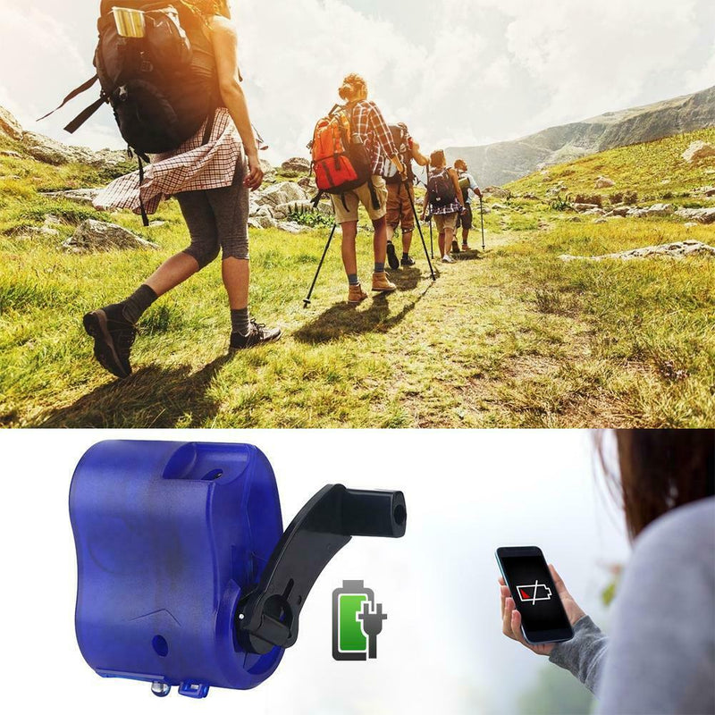 Mini Hand Crank Power Manual Generator Travel Emergency USB Phone Charger