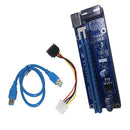 PCI-E Express USB 1x to16x Extender Riser Card Adapter SATA Power Cable 50cm