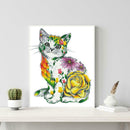 5D DIY Full Drill Diamond Painting Flower Cat Cross Stitch Mosaic Kit Decor
