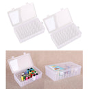 2 Pieces Large Thread Box, Thread Storage Box with 42 Spools, Sewing Bobbins