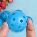 50pcs Blue Plastic Hollow Airflow Golf Practice Training Sports Ball Tennis