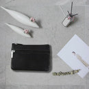 Women Leather Mini Zip Coin Key Purse Money Wallet Pouch Gift Purse Black