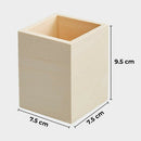 3-Pack Unfinished Wooden Pen and Pencil Holder Cups for Office Desk Organiz K2F1