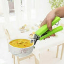 Hot Bowl Holder Plate Clamp Pot Pan Gripper Clip Tongs Silicone Handle Kit XGV