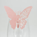 50PCS Pink Butterfly Name Card for Party Wedding