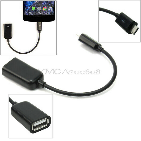 Brand New Black Micro USB Host OTG Adapter Cable for Android Cell Phones
