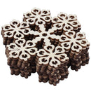 10 pcs round hexagonal snowflake ornament christmas tree decor W. string