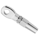 2Pcs Marine Grade 316 Stainless Steel Swageless Eye Terminal Wire Cable Rop
