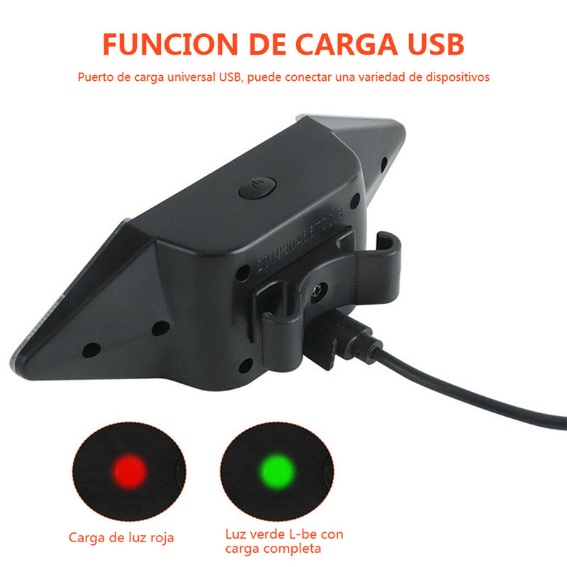 Rechargeable LED Bike Rear Lamp Wireless Remote Control Cycling Taillight
