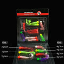 17Pcs Soft Fishing Lures Lead Jig Head Hook Grub Worm Artificial Bait Lure  B2T8