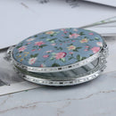 1pc Mini Pocket Floral Mirror Portable Two-side Folding Make Up Women Vint BX
