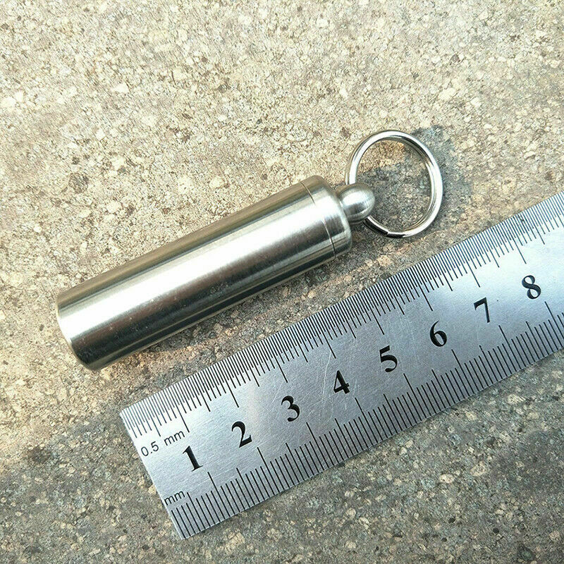 Metal Waterproof Tanks Medicine Capsule Pill Box Organiser Container Bottle X8H9