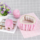 3Pcs/set Winter pink soft warm plush car steering wheel cover handbrake cover V~