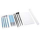 15pcs Polymer Modeling Clay Sculpting Tools Set for Cake Fondant Decoration,