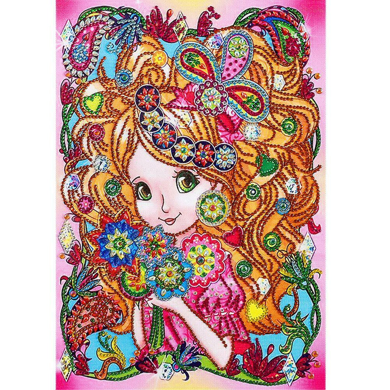 5D DIY Special Shaped Diamond Painting Girl Cross Stitch Mosaic Craft Kits