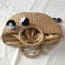Summer Handmade Bags Women Pompon Beach Weaving Ladies Straw Bag Wrapped Be L8Y2