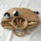 Summer Handmade Bags Women Pompon Beach Weaving Ladies Straw Bag Wrapped Be L8Y2