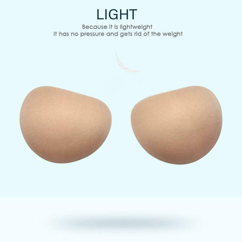 1 Pair Women Sponge Chest Pad Swimsuit Pads Peach Heart Bra Pad Chest Cup