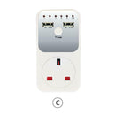 Smart Hour Timer Switch Socket Dual USB Digital Electronic Countdown Timer New