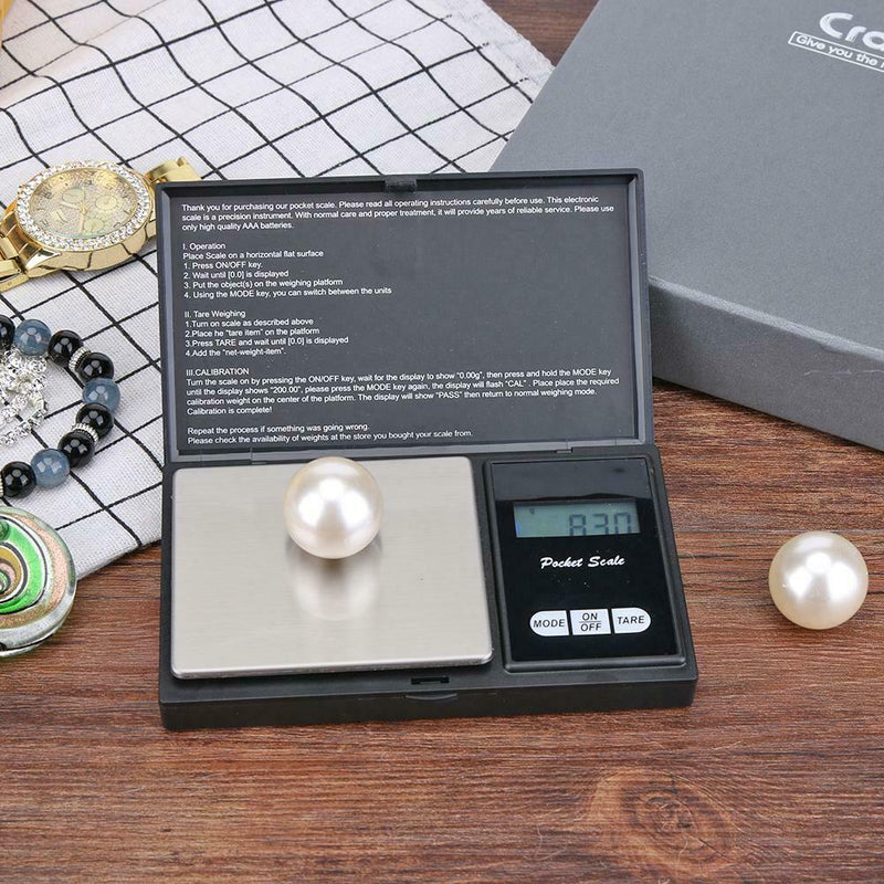 High Precision LCD Backlight Digital Electronic Jewelry Scale (200g/0.01g) A