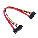 SATA (7+15) 22Pin Male To Female 12Inches (30CM) Data and Power Combo Extension